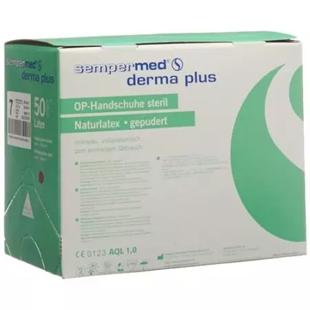 Рукавички хірургічні SEMPERMED DERMA PLUS 7 50 пар Рукавички хірургічні SEMPERMED DERMA PLUS 7 50 пар