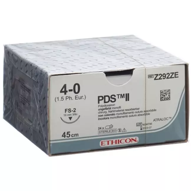PDS II 45см нефарбований 4-0 FS-2S 24 шт