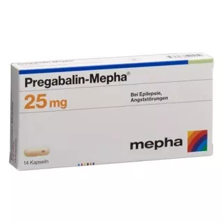 Прегабалін-Мефа капсули 25 мг 14 шт