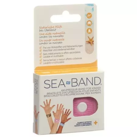 Гумка для точкового масажу Sea-Band дитяча рожева 1 пара Гумка для точкового масажу Sea-Band дитяча рожева 1 пара