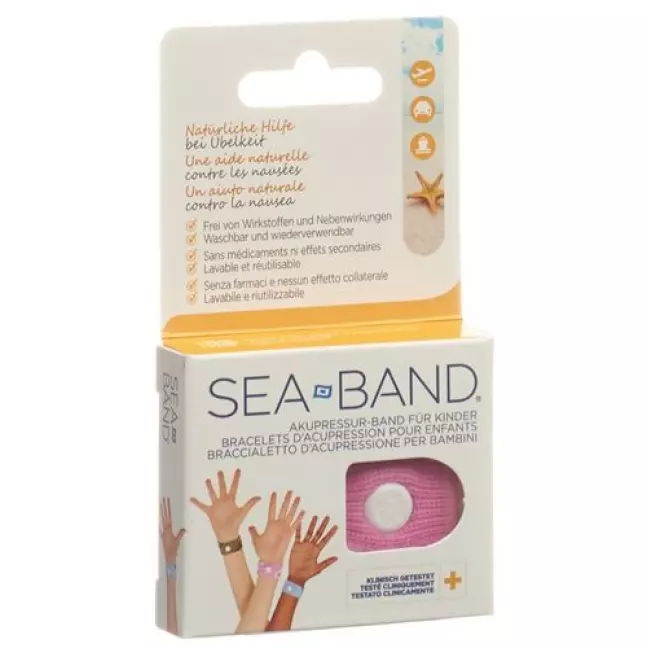 Гумка для точкового масажу Sea-Band дитяча рожева 1 пара Гумка для точкового масажу Sea-Band дитяча рожева 1 пара
