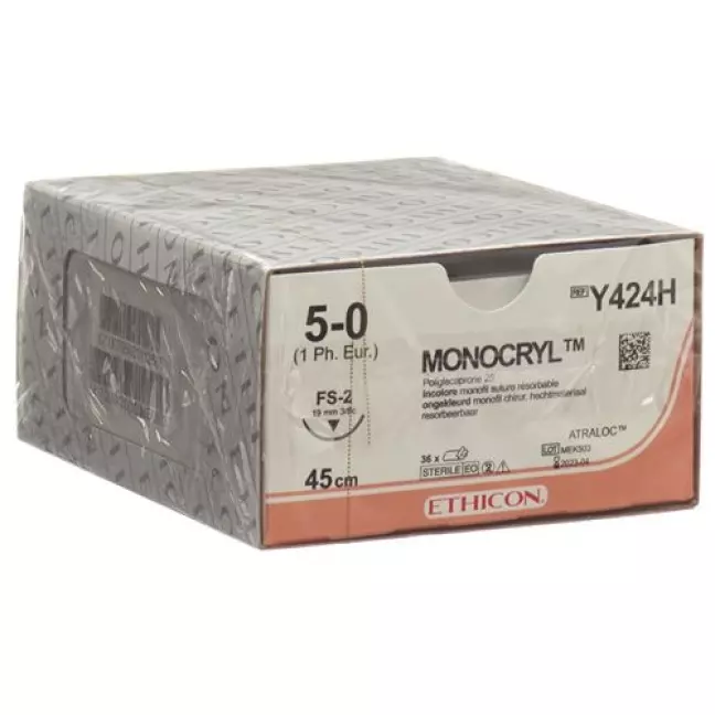 MONOCRYL 45см нефарбований 5-0 FS-2 36шт