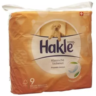 Туалетний папір Hakle Classic Clean Orange FSC 9 шт