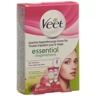 Набір для видалення волосся Veet обличчя 2 х 50 мл