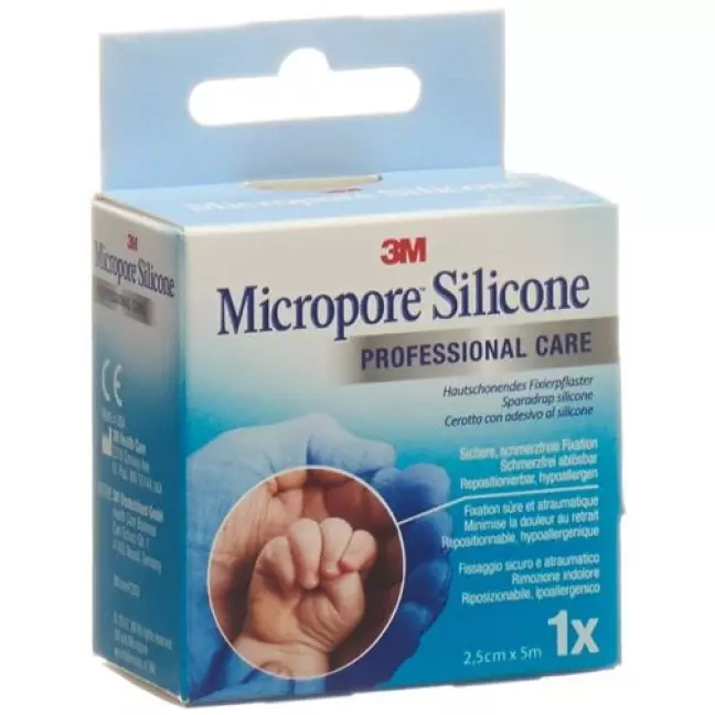 Силіконовий лейкопластир 3M Micropore 2,5 см x 5 м