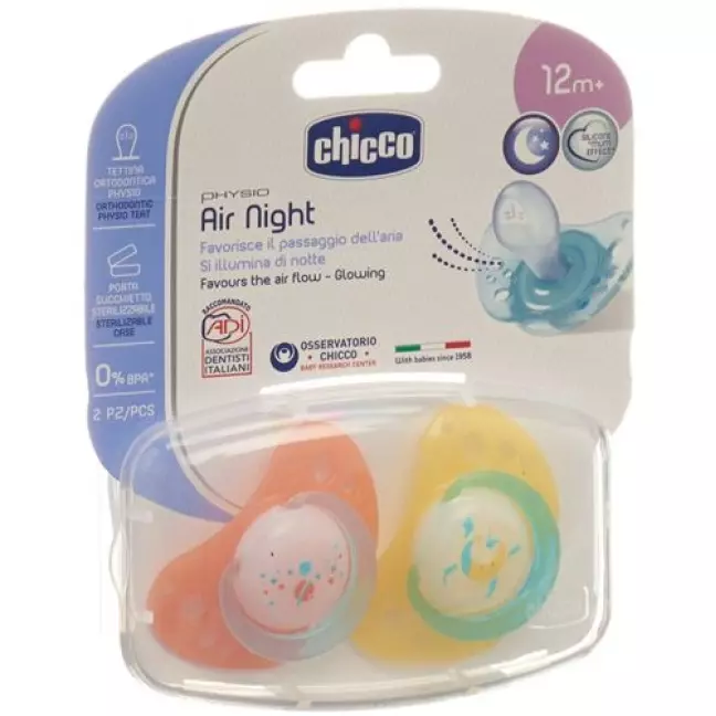 Фізіологічна пустушка Chicco Silicone Maxi GLOWING 16