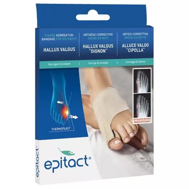 Жорсткий корекційний бандаж Epitact Hallux Valgus NIGHT L 23-24,5см Жорсткий корекційний бандаж Epitact Hallux Valgus NIGHT L 23-24,5см