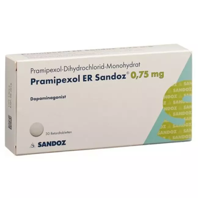 Праміпексол ER Sandoz Ret таблетки 0,75 мг 30 шт