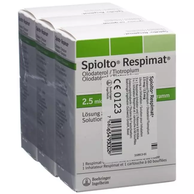 Spiolto Respimat Inhal Lös 2,5 мкг/удар багаторазового використання 3 x 60 D