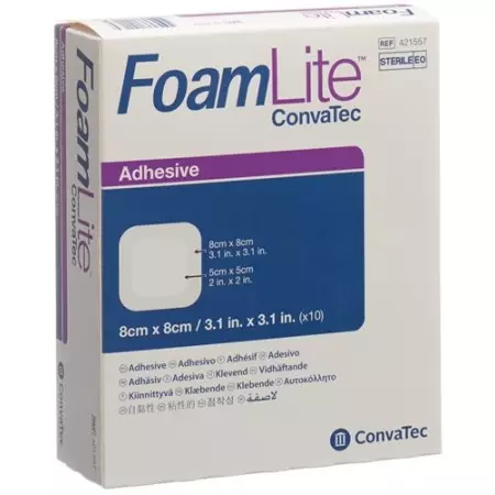 Силіконова пінна пов&#39;язка Foam Lite Convatec 8х8см 10 шт