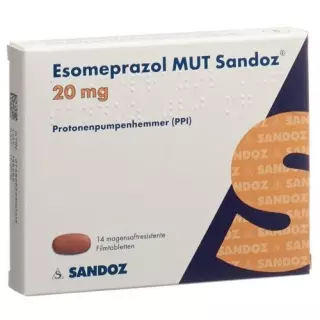 Езомепразол MUT Sandoz Filmtable 20 мг 14 шт