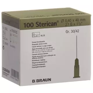 Голка STERICAN Dent 27G 0,4х40мм сіра 100 шт
