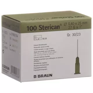 Голка STERICAN Dent 27G 0,4х25 мм сіра 100 шт