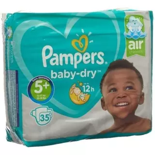 Pampers Baby Dry Size 5+ 12-17kg Junior Plus економ упаковка 36 шт