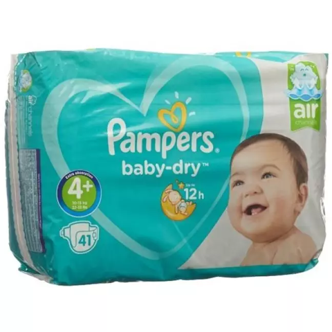 Pampers Baby Dry Gr4+ 10-15 кг Maxi Plus економ упаковка 41 шт Pampers Baby Dry Gr4+ 10-15 кг Maxi Plus економ упаковка 41 шт