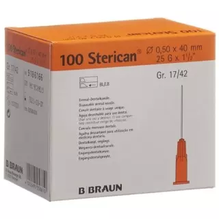 Голка STERICAN Dent 25G 0,5х40мм помаранчева 100 шт