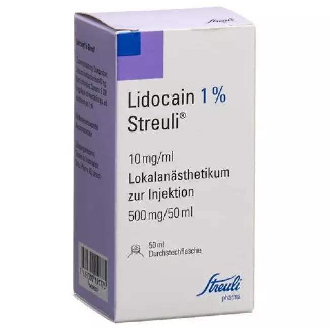 Lidocaine Streuli 1% Inj Lös 500 mg/50ml (флакони) Dur Lidocaine Streuli 1% Inj Lös 500 mg/50ml (флакони) Dur