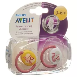 Пустушка Avent Philips Ilove-Kiss 0-6 міс дівчинка 2 шт