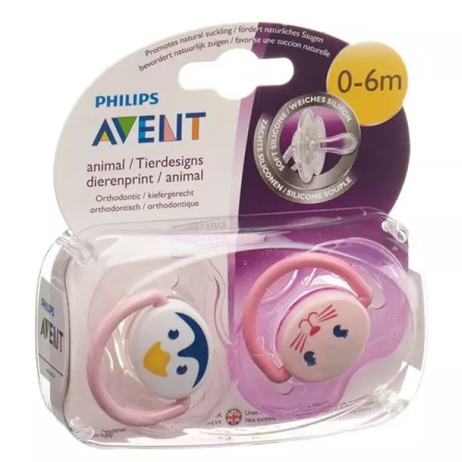Avent Philips Пуска Тварини 0-6 Місяців Дівчинка 2 шт