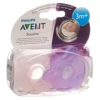 Пустушка Avent Philips Soothie рожева/фіолетова 3-6 місяців 2 шт