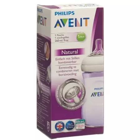 Пляшка Avent Philips Naturnah 260 мл фіолетова Пляшка Avent Philips Naturnah 260 мл фіолетова