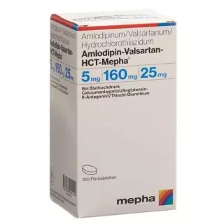 Amlodipine-Valsartan-HCT-Mepha Filmtabl 5мг/160мг/25мг 100 шт.