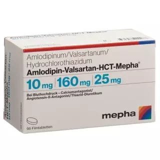 Amlodipine-Valsartan-HCT-Mepha Filmtabl 10мг/160мг/25мг 98 шт.