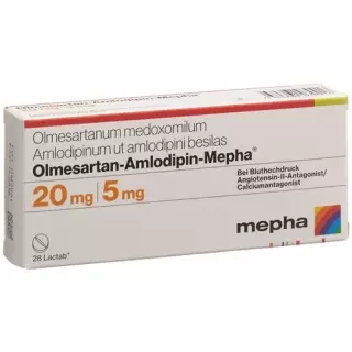 Олмесартан-Амлодипін-Мефа Лактаб 20 мг/5 мг 28 шт.