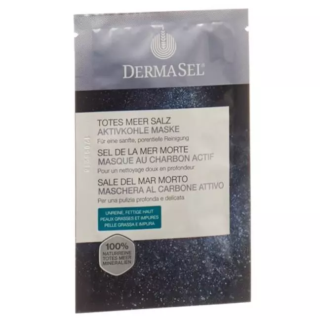 Маска DermaSel активоване вугілля німецька/французька/італійська сумка 12