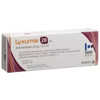 Lyxumia Inj Lös 20 мкг 2 ручки 3 мл
