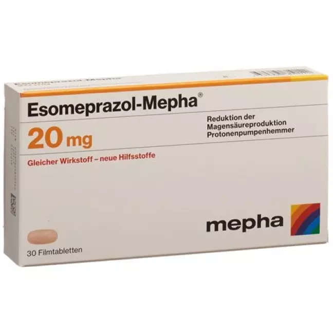 ЕЗОМЕПРАЗОЛ МЕФА ФІЛЬМТАБЛ 20 МГ 30 ШТ