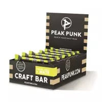 Peak Punk Organic Craft Bar Display Almond Lemon & Mate 15 x 38
