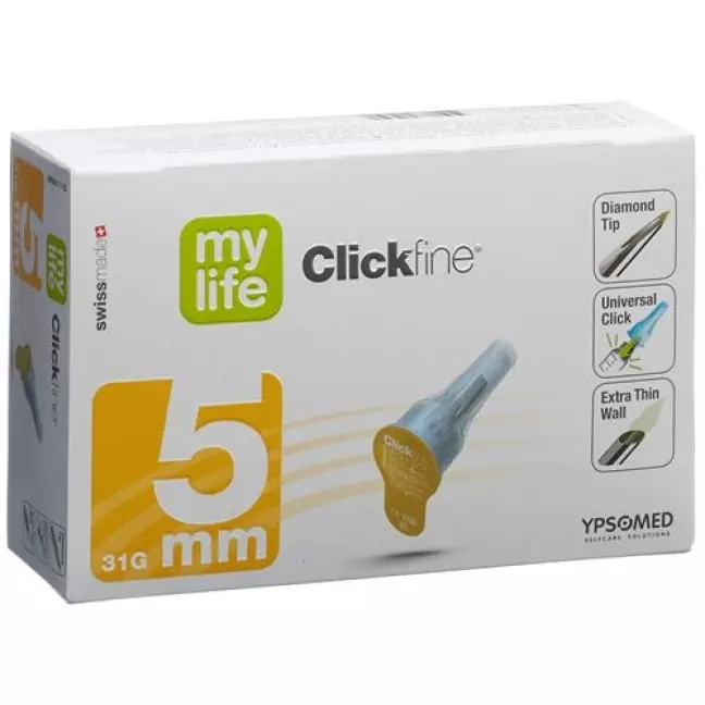 голки mylife Clickfine Pen 5 мм 31G 100 шт