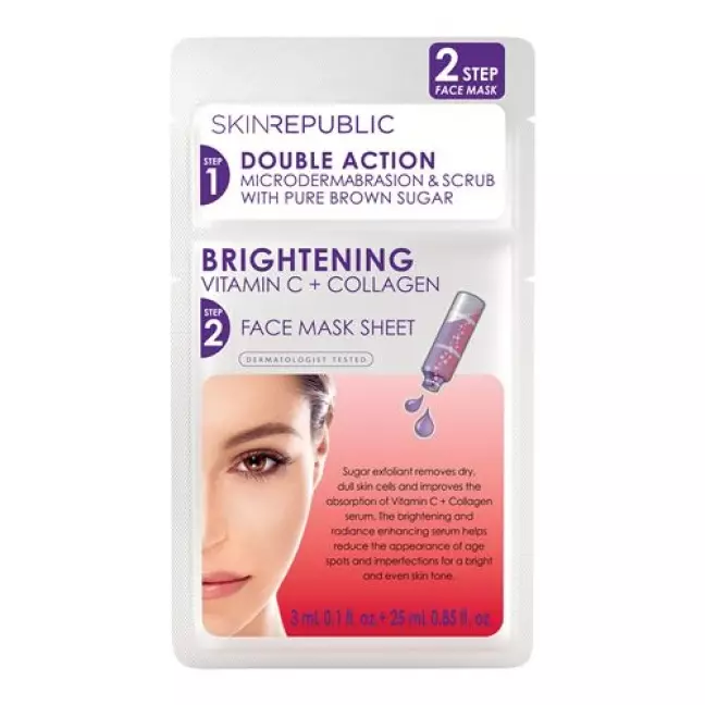 skin republic 2 Step Brightening Vitamin C 3ml + Collagen Face M