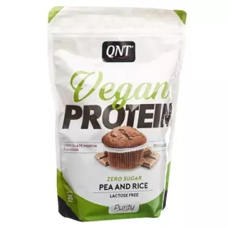 Шоколадний кекс QNT Vegan Protein Zero Sugar-Lactose 500 г