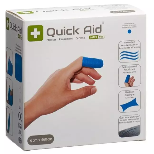 Безлатексний пластир Quick Aid 6x460 см синій в рулоні