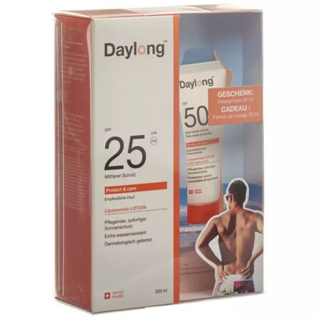 Денний лосьйон Protect&amp;care SPF25 200 мл і дорожній розмір 50