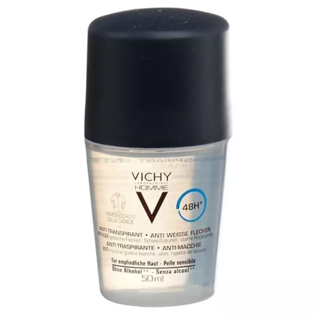 Vichy Homme Deodorant Anti-Stains 48h Roll on 50 мл