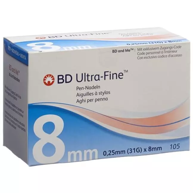 Голка BD ULTRA-Fine Pen Needle 31G 0,25x8 мм 105 шт.