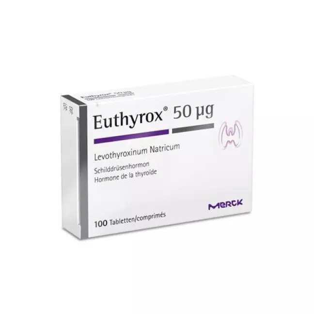 Еутірокс 50 таблетки 50 мкг 100 шт Еутірокс 50 таблетки 50 мкг 100 шт