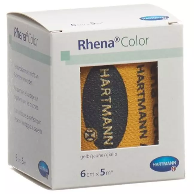 Бинти еластичні Rhena Color 6смх5м жовті