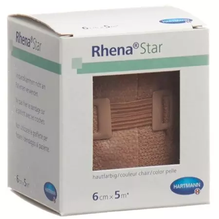 Еластичні бинти Rhena Star 6см х 5м, колір шкіри