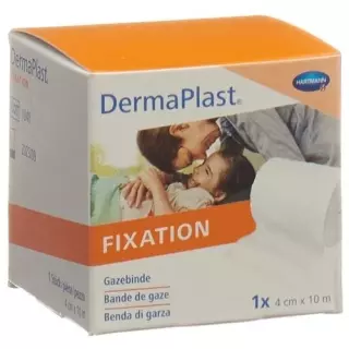 Марлевий бинт DermaPlast з жорсткою облямівкою 4см х 10м