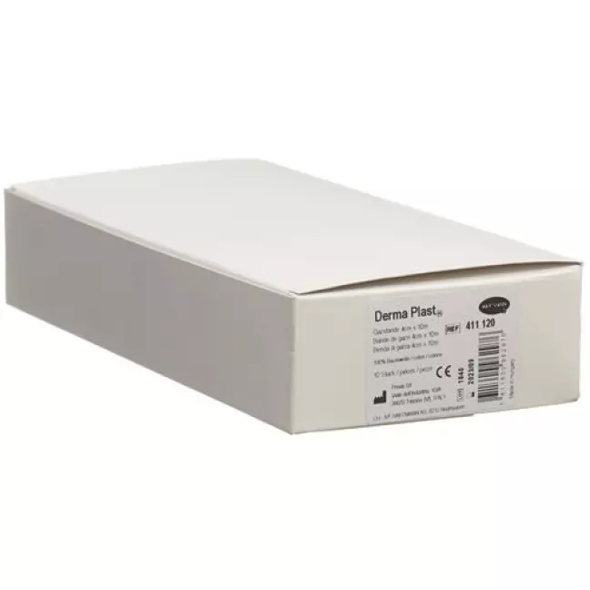 Бинт марлевий DermaPlast фіксований край 4смх10м 10 шт
