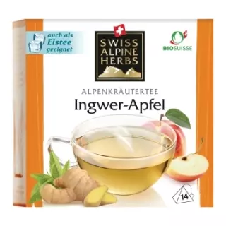 Swiss Alpine Herbs Ginger-Apple Tea Bud CH Btl 14 шт
