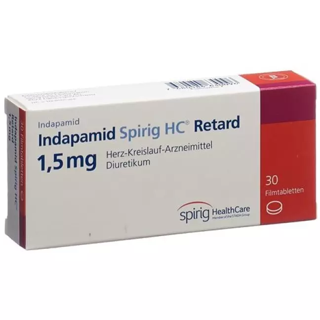 Indapamide Spirig HC Ret Filmtabl 1,5 мг 30 шт Indapamide Spirig HC Ret Filmtabl 1,5 мг 30 шт