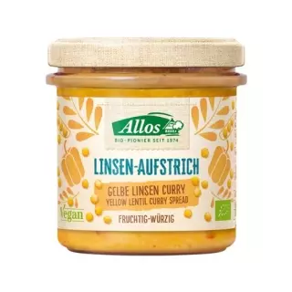 Аллос Сочевиця Спред Yellow Lentil Curry Organic Jar 140 г