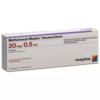 Метотрексат Мефа Ревма/Дерм 20 мг / 0,5 мл 1 предварительно заполненный шприц 0,5 мл