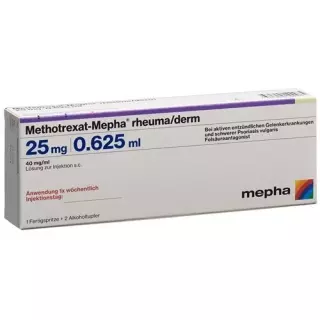 Метотрексат Мефа Ревма/Дерм 25 мг / 0,625 мл 1 предварительно заполненный шприц 0,625 мл