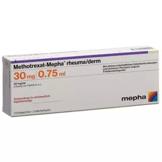 Methotrexate-Mepha reumatism/derm Inj Lös 30 mg/0.75ml Fertspr